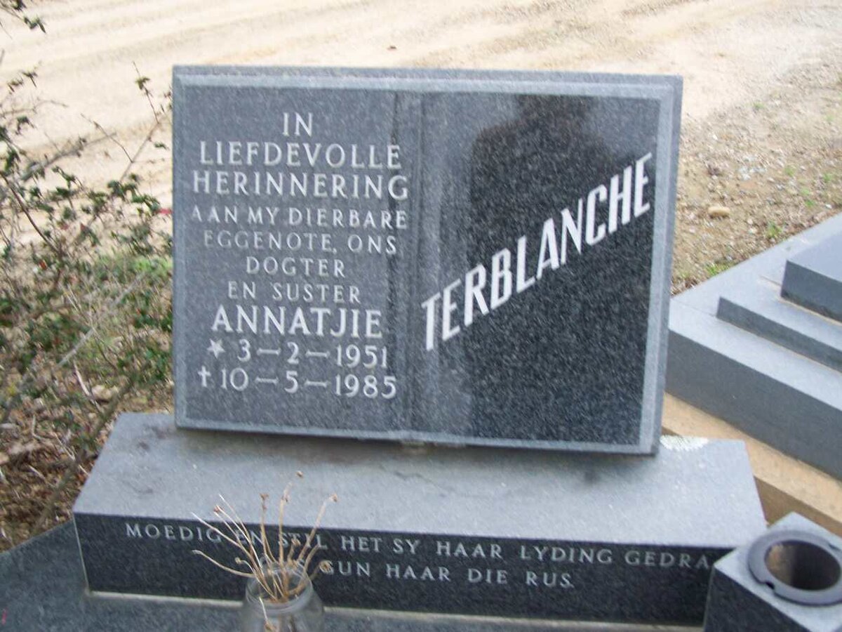 TERBLANCHE Annatjie 1951-1985