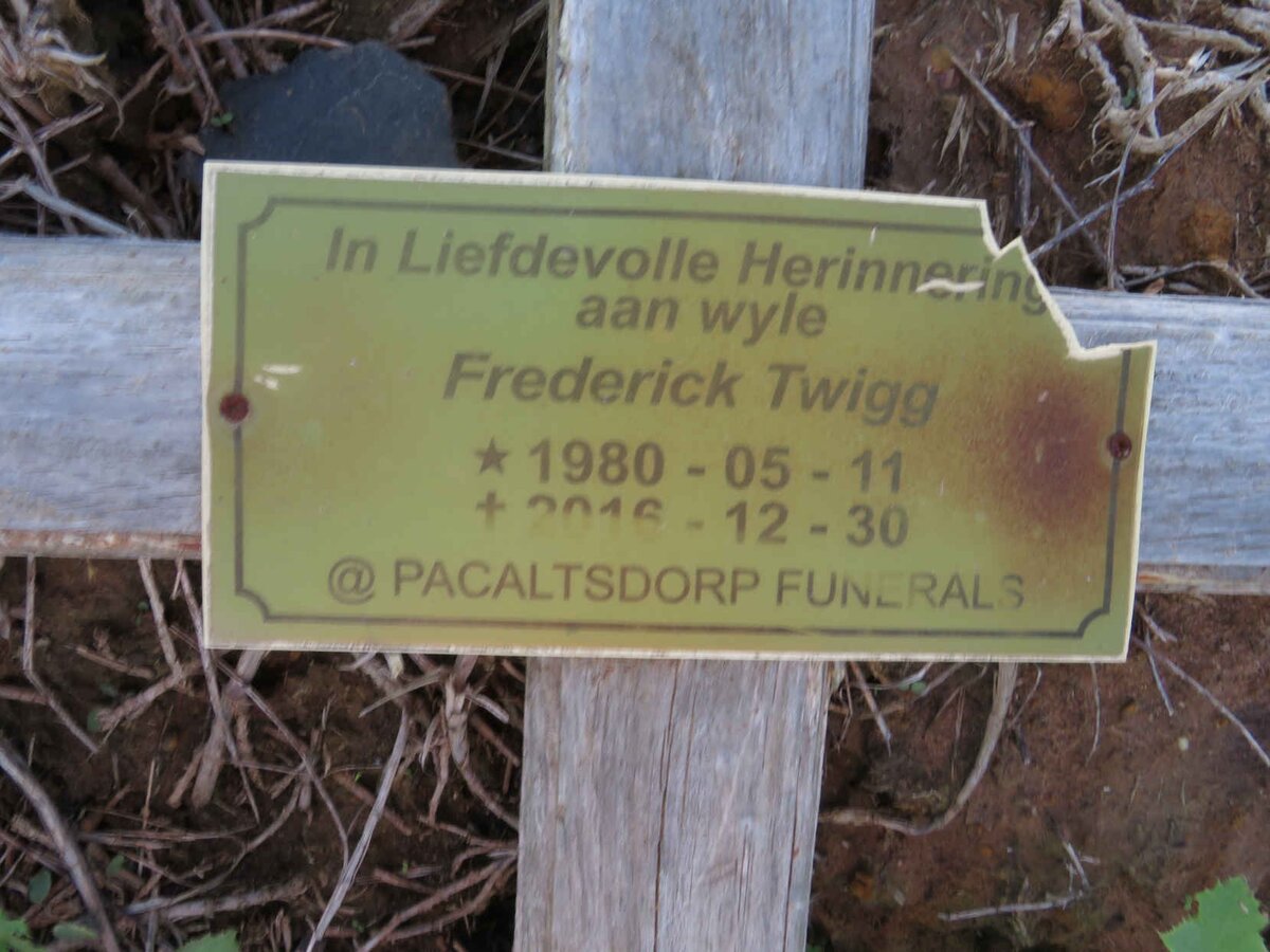 TWIGG Frederick 1980-2016