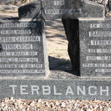 TERBLANCHE Barend Paul 1875-1981 &amp; Martha Catharina 1880-1955