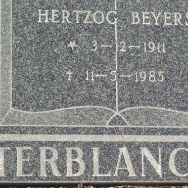 TERBLANCHE Hertzog Beyers 1911-1985