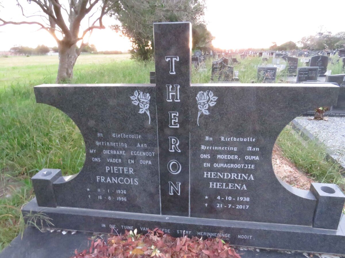 THERON Pieter Francois 1936-1996 &amp; Hendrina Helena 1938-2017