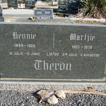 THERON Hennie  1894-1965 &amp; Martjie 1903-1979