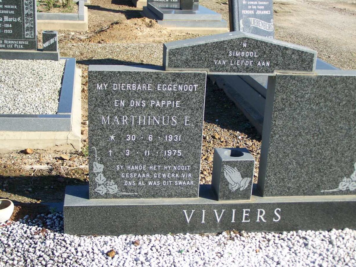 VIVIERS  Marthinus E. 1931-1975