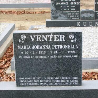 VENTER Maria Johanna Petronella 1913-1999