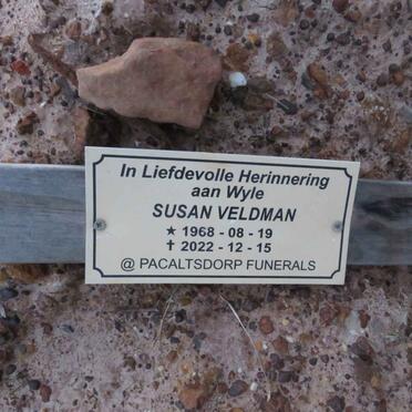 VELDMAN Susan 1968-2022