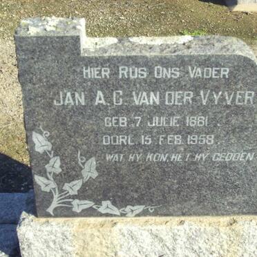VYVER Jan A.C., van der 1881-1958