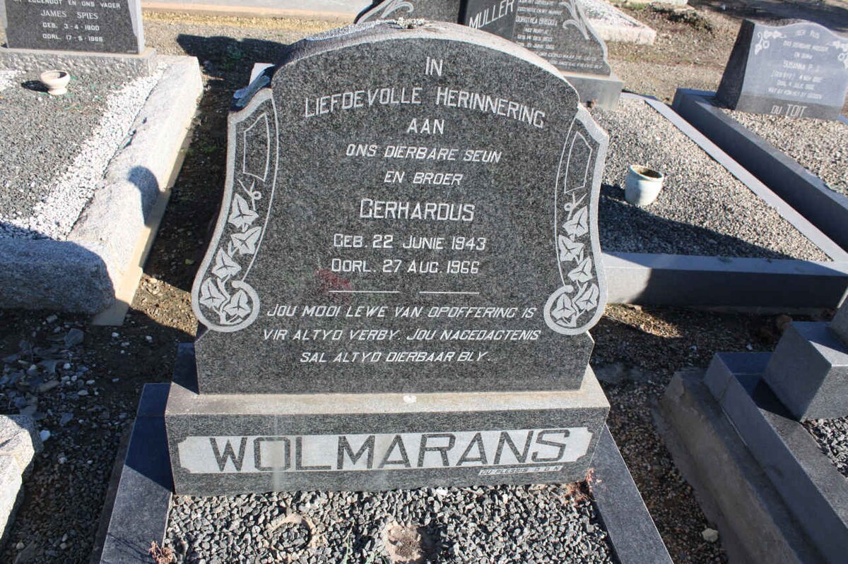WOLMARANS Gerhardus 1943-1966