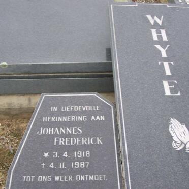 WHYTE Johannes Frederick 1918-1987