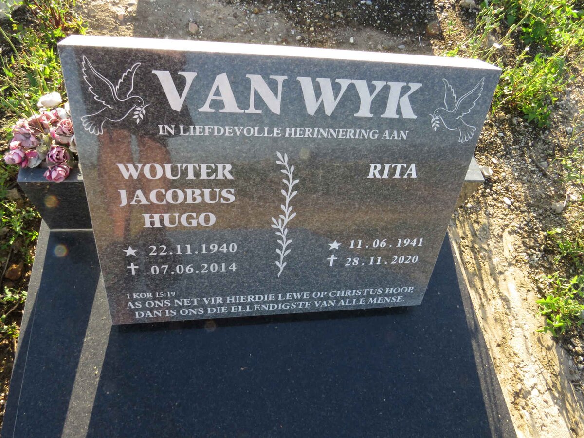WYK Wouter Jacobus Hugo, van 1940-2014 & Rita 1941-2020
