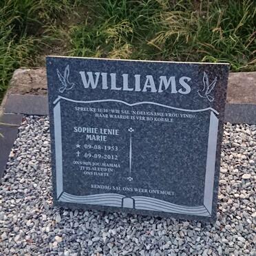 WILLIAMS Sophie Lenie Marie 1953-2012