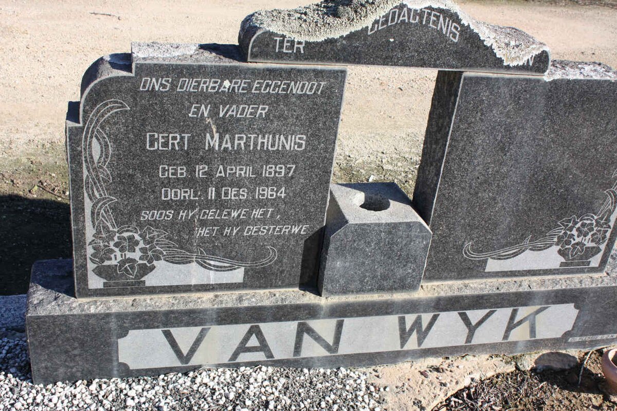 WYK Gert Marthunis, van 1897-1964