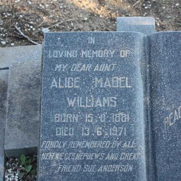 WILLIAMS Alice Mabel 1881-1971