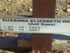 WESSO Susanna Elizabeth 1923-2001