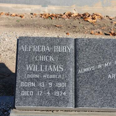 WILLIAMS Alfreda Ruby nee WEBBER 1901-1974