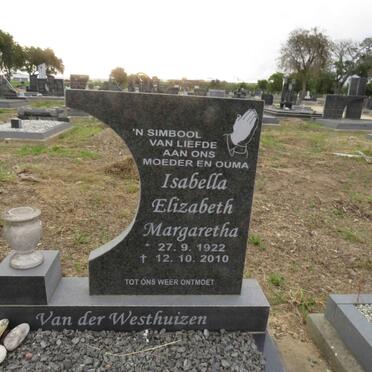 WESTHUIZEN Isabella Elizabeth Margaretha, van der 1922-2010
