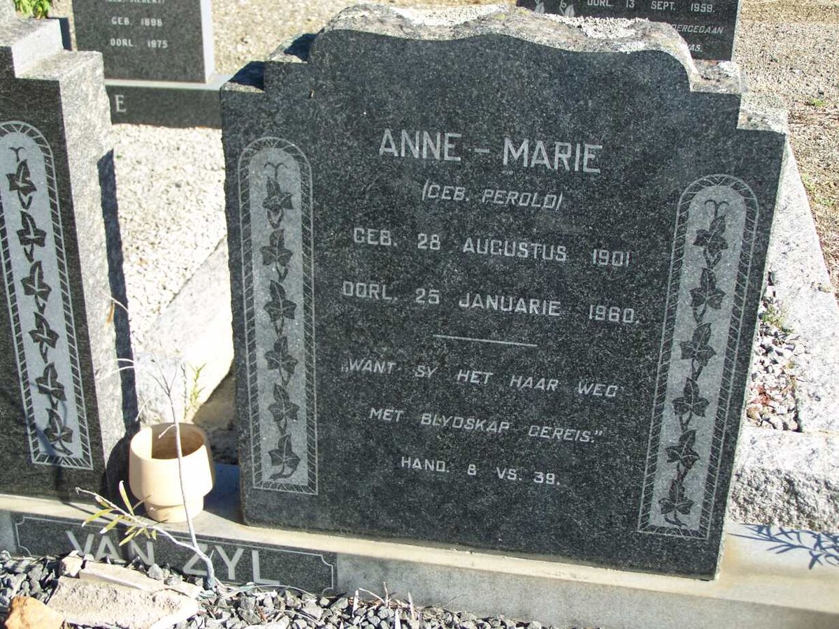 ZYL Gidoen George, van 1898-1979 &amp; Anne-Marie PEROLD 1901-1960