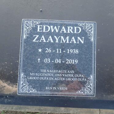 ZAAYMAN Edward 1938-2019