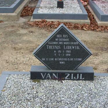 ZIJL Theunis Lodewyk, van 1905-1991