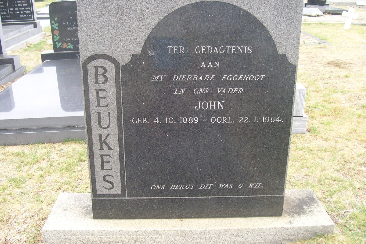 BEUKES John 1889-1964