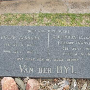 BYL Pieter Gerhard, van der 1890-1951 &amp; Gertruida Elizabeth FRANKEN 1903-1970