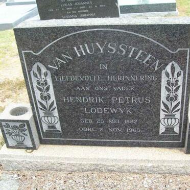HUYSSTEEN Hendrik Petrus Lodewyk, van 1882-1965