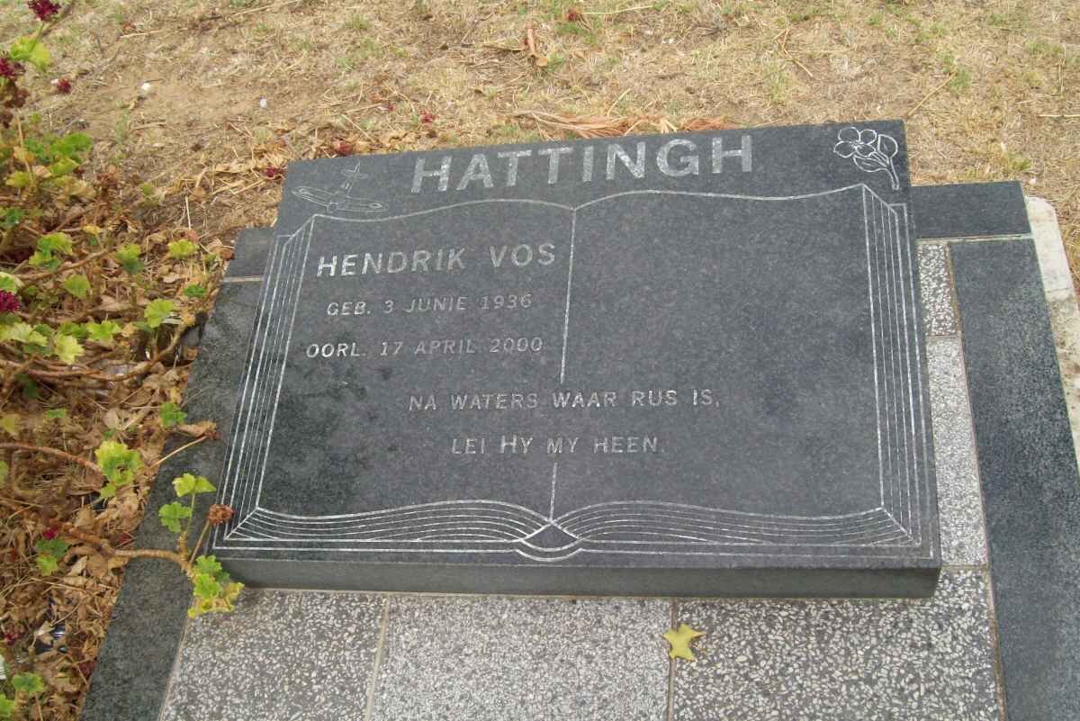 HATTINGH Hendrik Vos 1936-2000