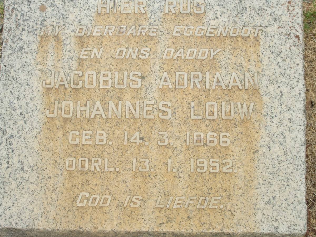 LOUW Jacobus Adriaan Johannes 1866-1952