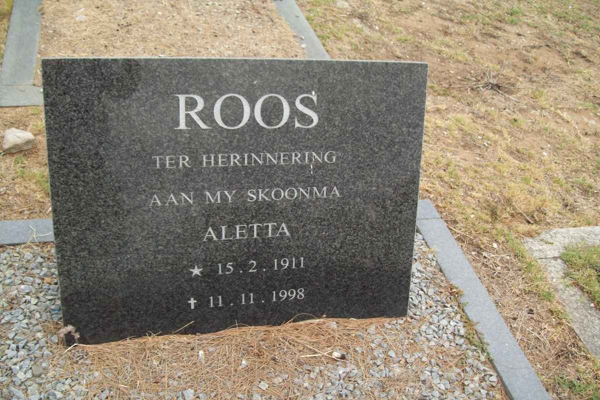 ROOS Aletta 1911-1998