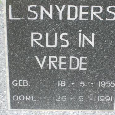 SNYDERS L. 1955-1991