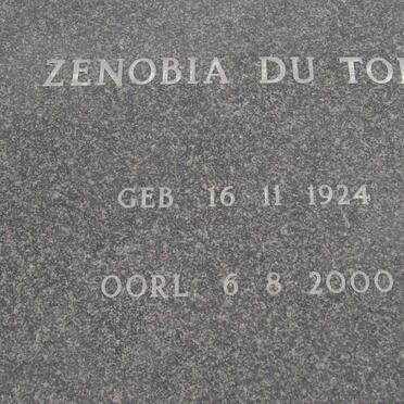 TOIT Zenobia, du 1924-2000