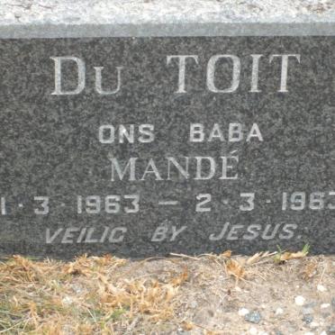TOIT Mandé, du 1963-1963