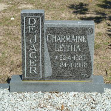 JAGER Charmaine Letitia, de 1920-1992
