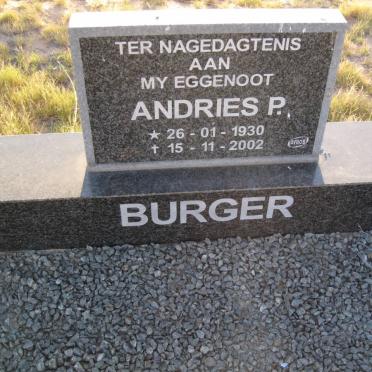 BURGER Andries P. 1930-2002
