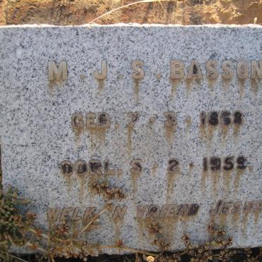 BASSON M.J.S. 1868-1959