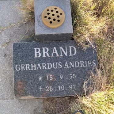BRAND Gert 1907-1986 &amp; Sannie 1910-1997 :: BRAND Gerhardus Andries 1955-1997