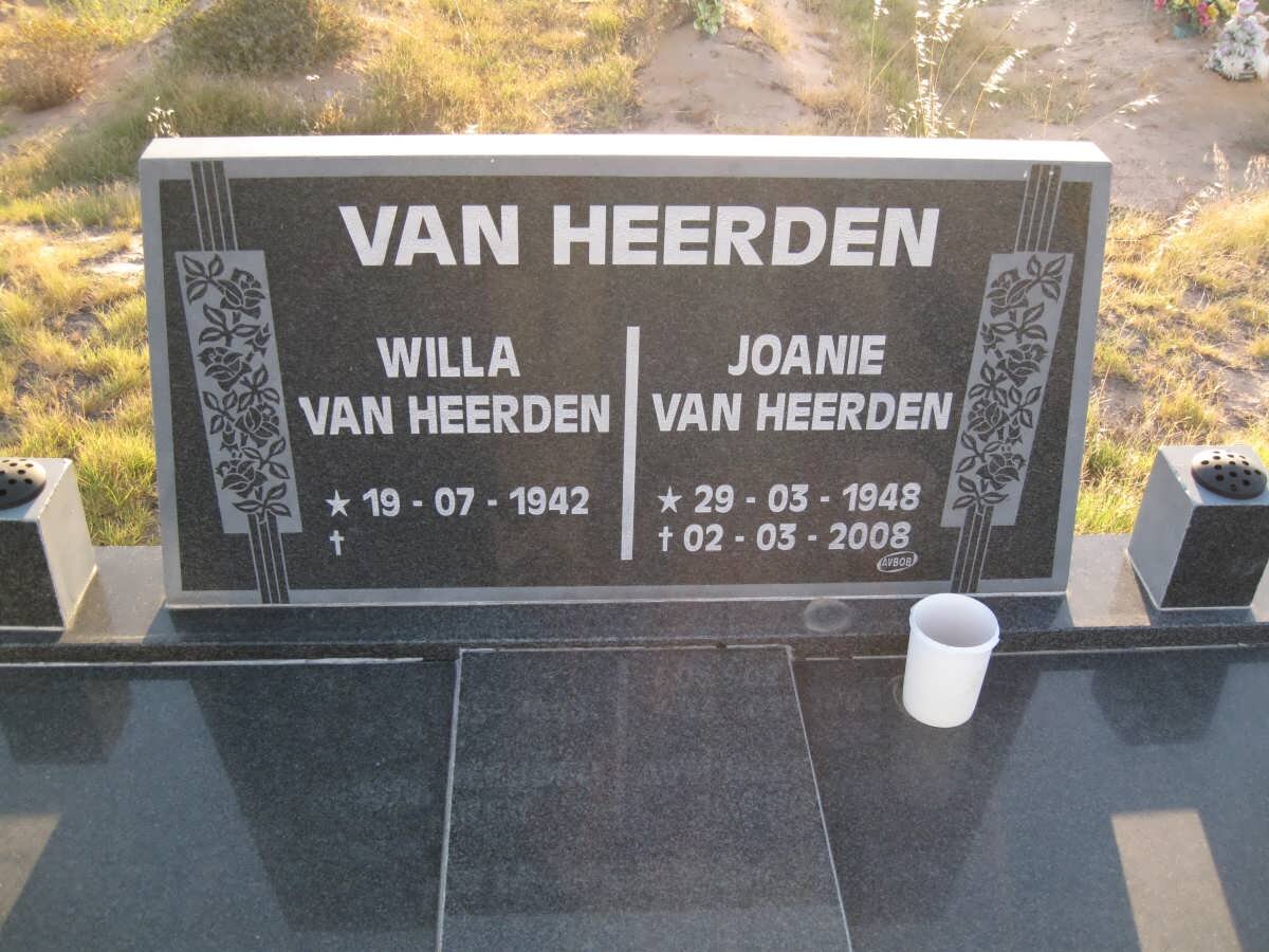 HEERDEN Willa, van 1942-  &amp; Joanie 1948-2008