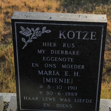KOTZE Maria E.H. 1911-1989