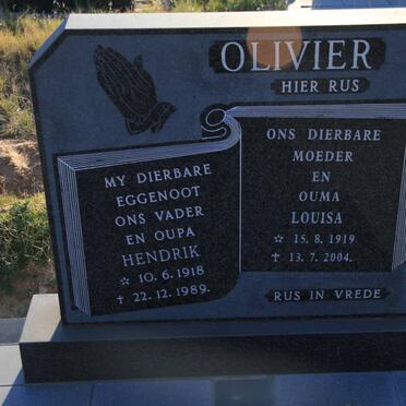 OLIVIER Hendrik 1918-1989 &amp; Louisa 1919-2004