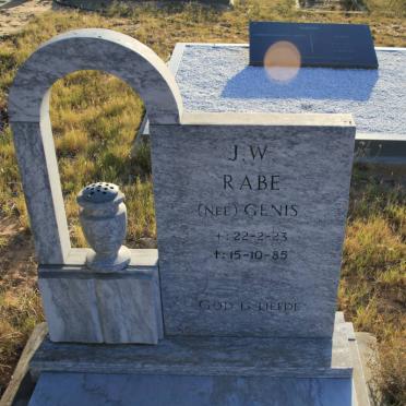 RABE J.W. nee GENIS 1923-1985