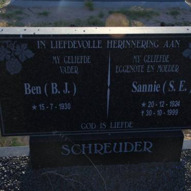 SCHREUDER B.J. 1930-  &amp; S.E. 1924-1999