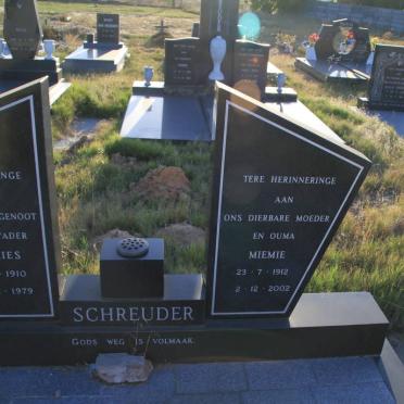 SCHREUDER Andries 1910-1979 &amp; Miemie 1912-2002