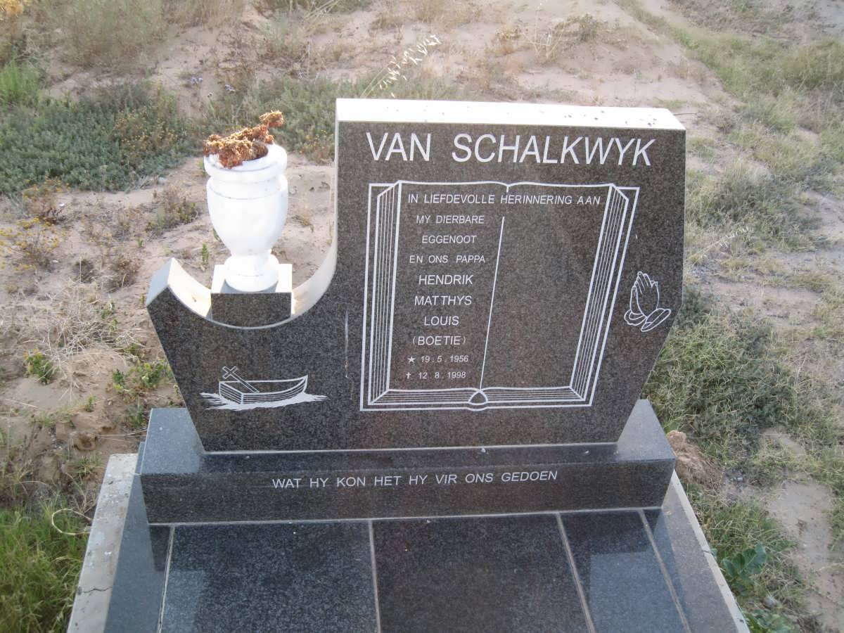 SCHALKWYK Hendrik Matthys Louis, van 1956-1998