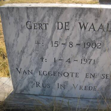 WAAL Gert, de 1902-1971