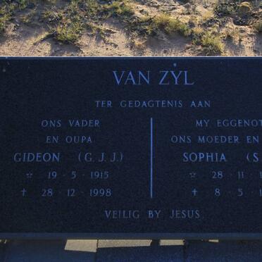 ZYL Gideon J.J., van 1915-1998 &amp; Sophia M.P. 1907-1994