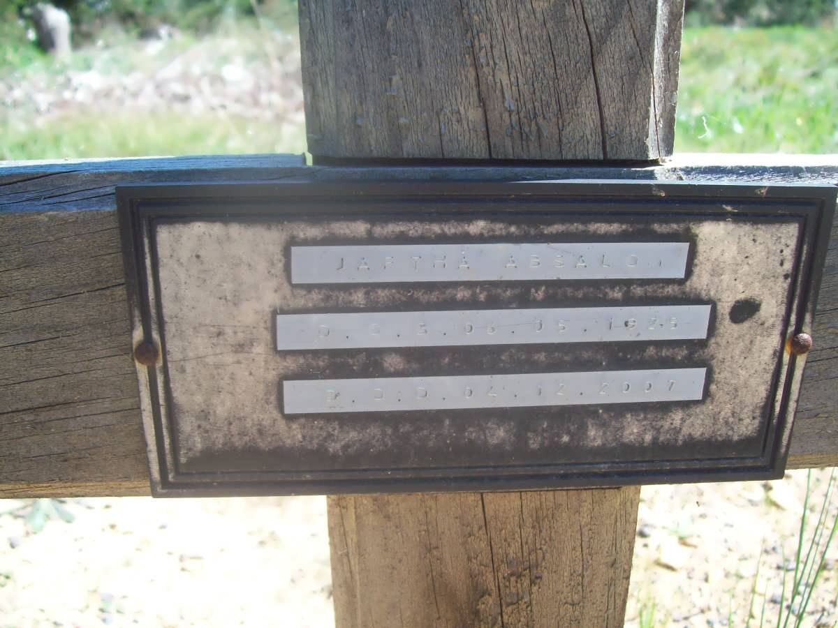 ABSALOM Jaftha 192?-2007