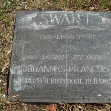 SWART Johannes Francois 1889-1965 &amp; Sarah Magdalena 1897-1957