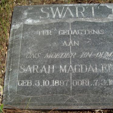 SWART Johannes Francois 1889-1965 &amp; Sarah Magdalena 1897-1957