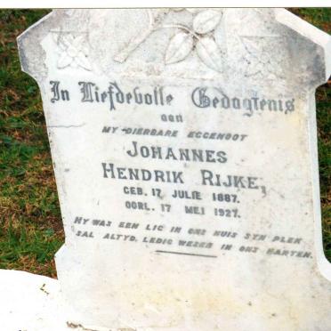 RIJKE Johannes Hendrik 1887-1927