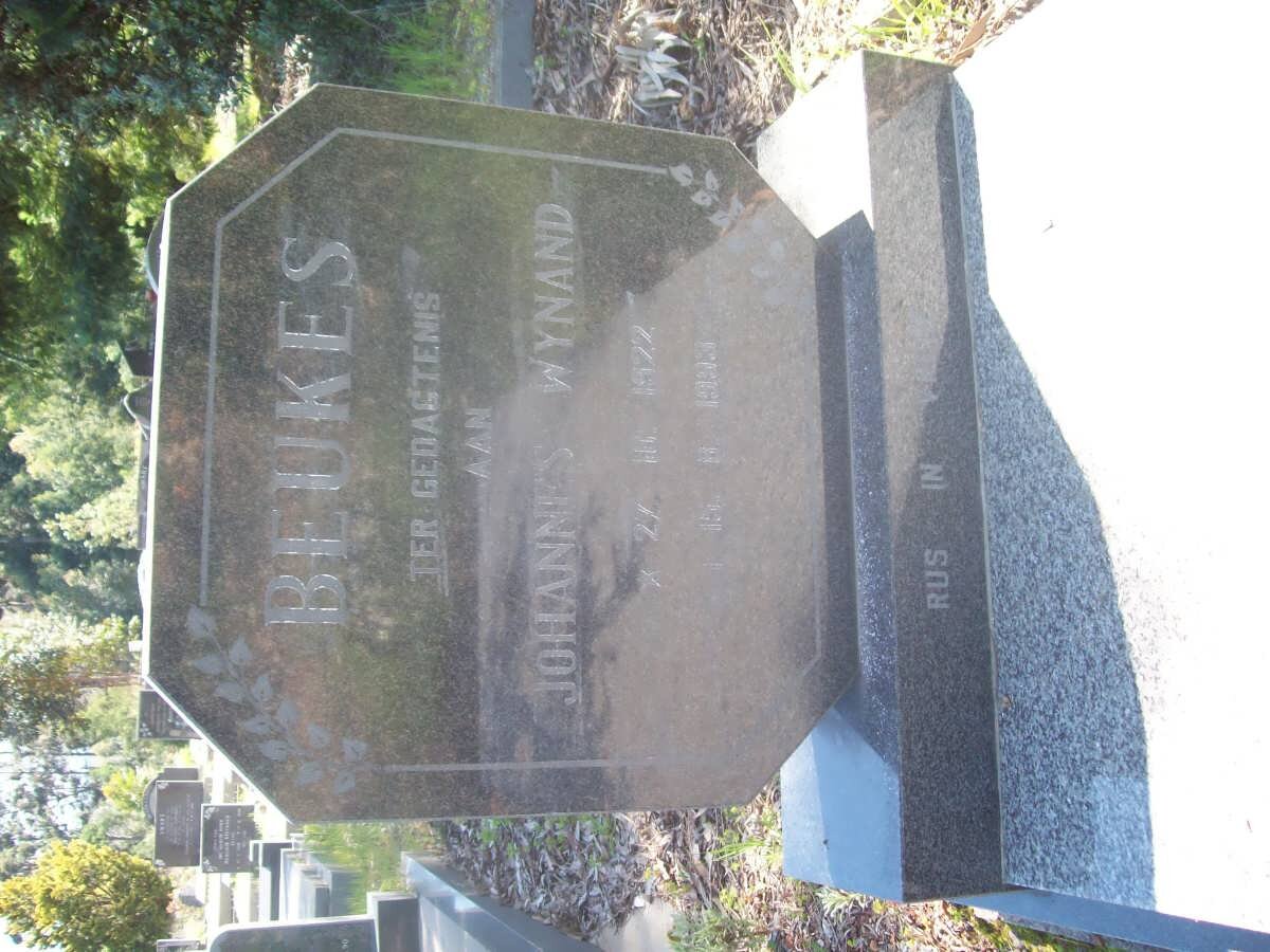 BEUKES Johannes Wynand 1922-1993