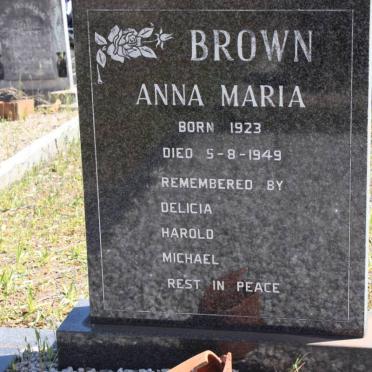 BROWN Anna Maria 1923-1949